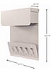 Wandgarderobe KEEPER Silky Taupe Garderobe 5 Haken und Klappe, Spinder