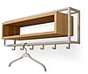 Garderobe Wandgarderobe SCHOOL 80 Stahl Silky Taupe Ablage Eiche