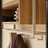 Garderobe Wandgarderobe SCHOOL 80 Stahl Silky Taupe Ablage Eiche