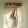 Garderobe Wandgarderobe SCHOOL 80 Stahl Silky Taupe Ablage Eiche