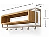 Garderobe Wandgarderobe SCHOOL 80 Stahl Silky Taupe Ablage Eiche