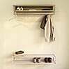 Garderobe Wandgarderobe SCHOOL 120 Stahl Silky Taupe Ablage Eiche, Spinder