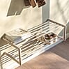 Schuhregal SOENZ Wandregal mit 2 Ablagen Silky Taupe von Spinder