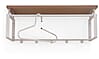Wandgarderobe REX 3 Silky Taupe, Garderobe mit 5 Haken und Hutablage