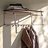 Wandgarderobe REX 3 Silky Taupe, Garderobe mit 5 Haken und Hutablage