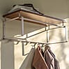 Wandgarderobe REX 3 Silky Taupe, Garderobe mit 5 Haken und Hutablage